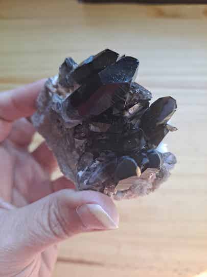 Beautiful Irradiated Smoky Quartz Crystal Cluster