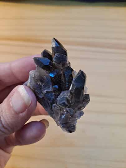 Irradiated Smoky Quartz Crystal Cluster