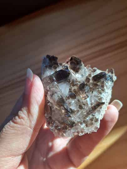 Stunning Irradiated Smoky Quartz Crystal Cluster