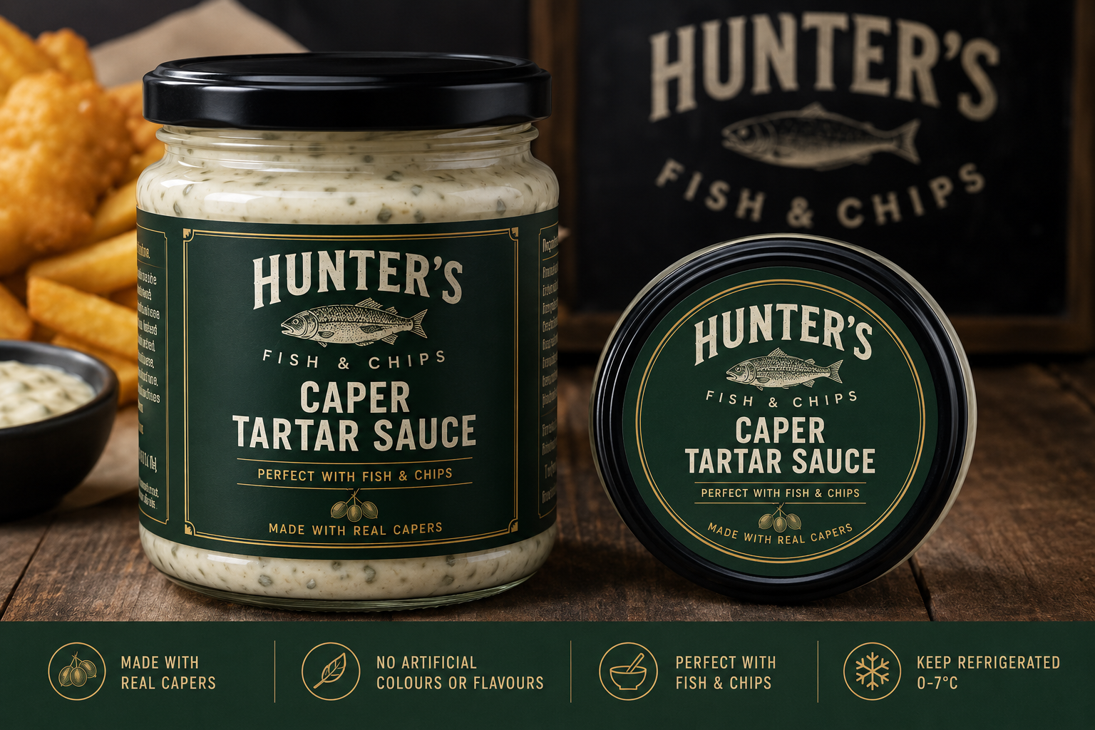 Fish & Chips caper tartare sauce