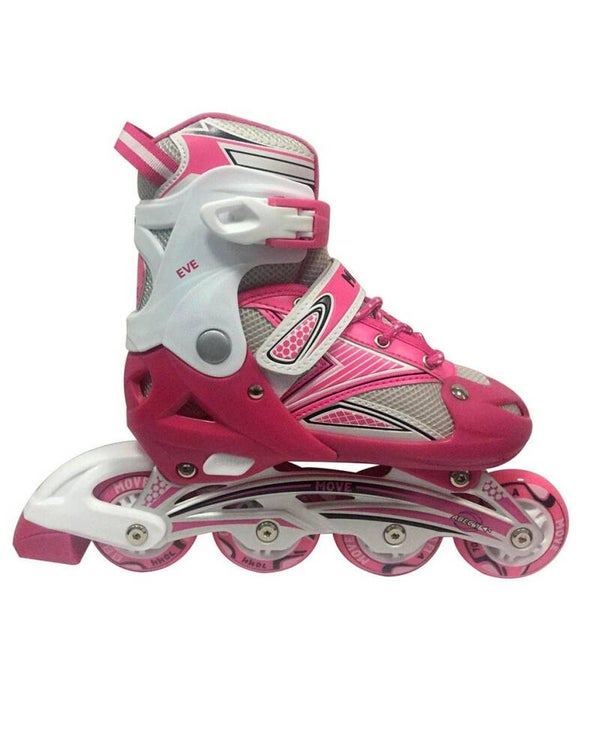 Move Eve wit/roze inline skates maat 38-41