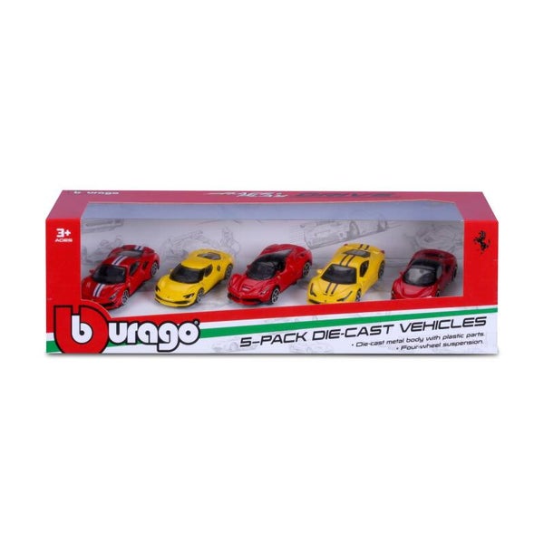 Burago 5-pack Ferrari 5-pack 1:64 metalen auto's