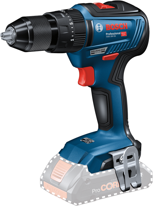 *Bosch Blauw GSB 18V-55 | Accuklopboor/schroefmachine | zonder accu's en lader in L-boxx - 06019H5303