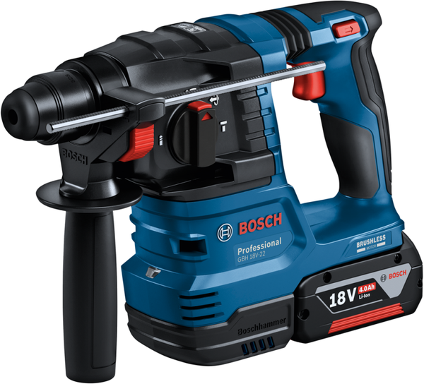 *Bosch Blauw GBH 18V-22 Accu Boorhamer | 1,9J | 2 x 4,0 Ah accu + snellader | In L-Boxx - 0611924002