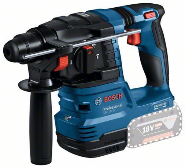*Bosch Blauw GBH 18V-22 Accu Boorhamer | 1,9J | Zonder accu's en lader | In doos - 0611924000
