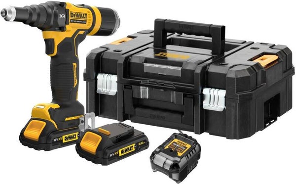 *DeWalt DCF403D2GT-QW Accu Klinknagelpistool | 4,8 mm | XR 18V | 2x 2,0Ah Accu's + lader | In koffer - DCF403D2GT-QW