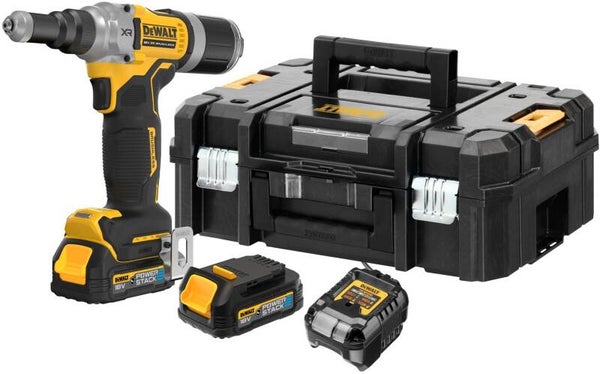 *DeWalt DCF414E2GT-QW Accu Klinknagelpistool | 6,4 mm | XR 18V | 2x 1,7Ah Accu's + lader | In koffer - DCF414E2GT-QW