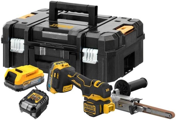 *DeWalt DCM200E2T Accu stripschuurmachine 13mm 18V XR 1.7Ah POWERSTACK in T-Stak - DCM200E2T-QW