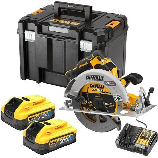 *DeWalt DCS573H2T-QW - Accu Cirkelzaag | 18V XR Brushless FV Adv | 190mm | C2x 5.0Ah POWERSTACK accu | in TSTAK koffer DCS573H2T-QW