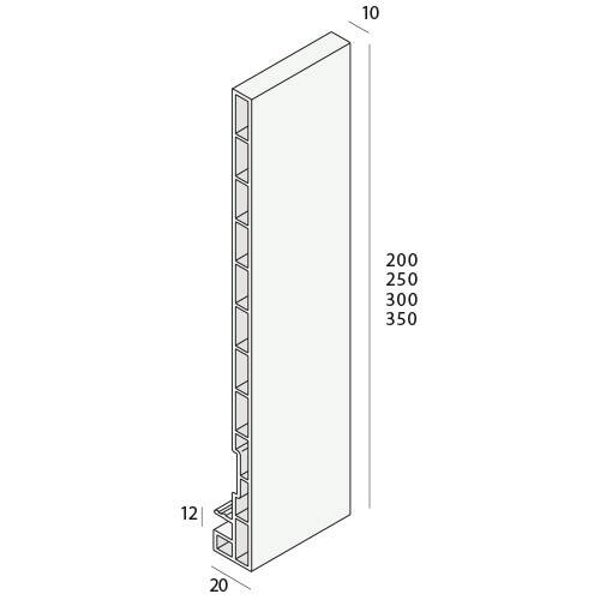 Keralit dakrandpaneel: Diverse breedtes beschikbaar (200 / 250 / 300 / 350)