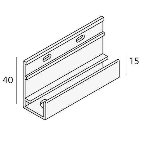 Keralit gevelbekleding: Omrandingprofiel voor sponningdeel 143 mm en 190 mm
