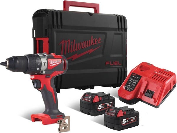 *Milwaukee M18 BLPD2-502X Koolborstelloze accu compactslagboormachine (2x 5,0Ah accu)