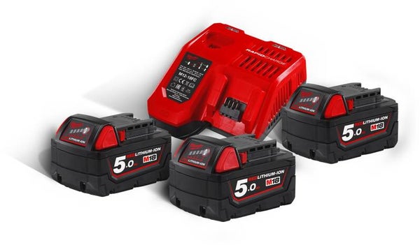 *Milwaukee M18 NRG-503 - Multilader M12-18 FC + 3x M18 5.0 Ah accu