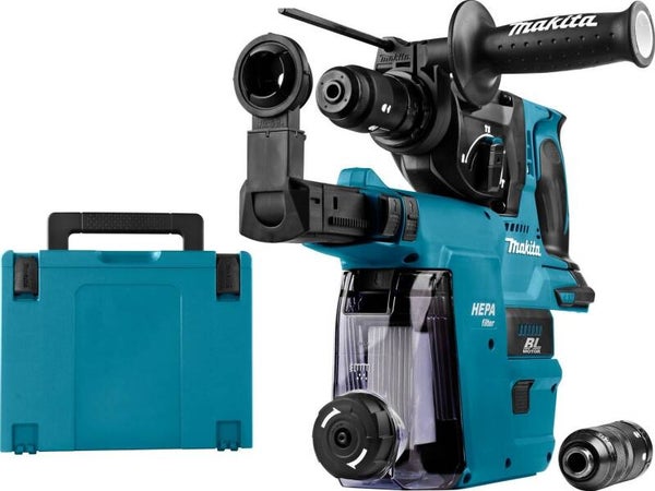 *Makita DHR243ZJW 18 Volt combihamer met verwisselbare boorkop met stofafzuiging | zonder accu's en lader in M-box - DHR243ZJW