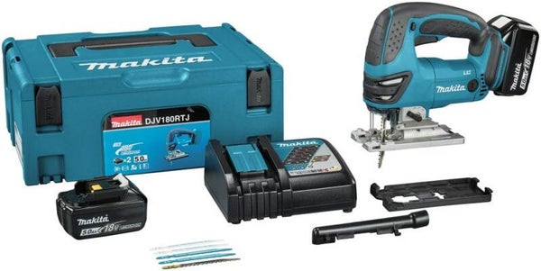 *Makita DJV180RTJ | 18 V Decoupeerzaag | D-greep | 5,0 Ah accu (2 st) & snellader | in Mbox DJV180RTJ