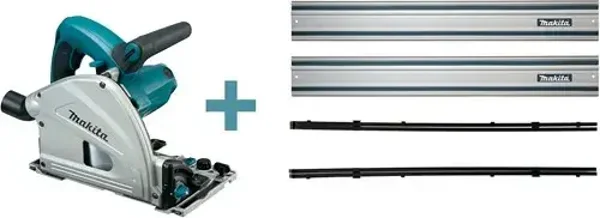 *Makita SP6000J1X2 Invalcirkelzaag | 2 geleiderails + koppelstukken | 1300w 165mm - SP6000J1X2