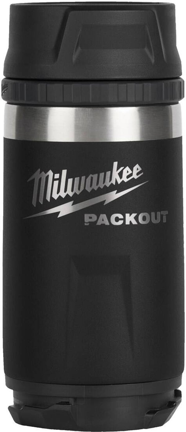 *Milwaukee PACKOUT™ Fles met Drinkdop | 355 ml | Zwart - 4932498978