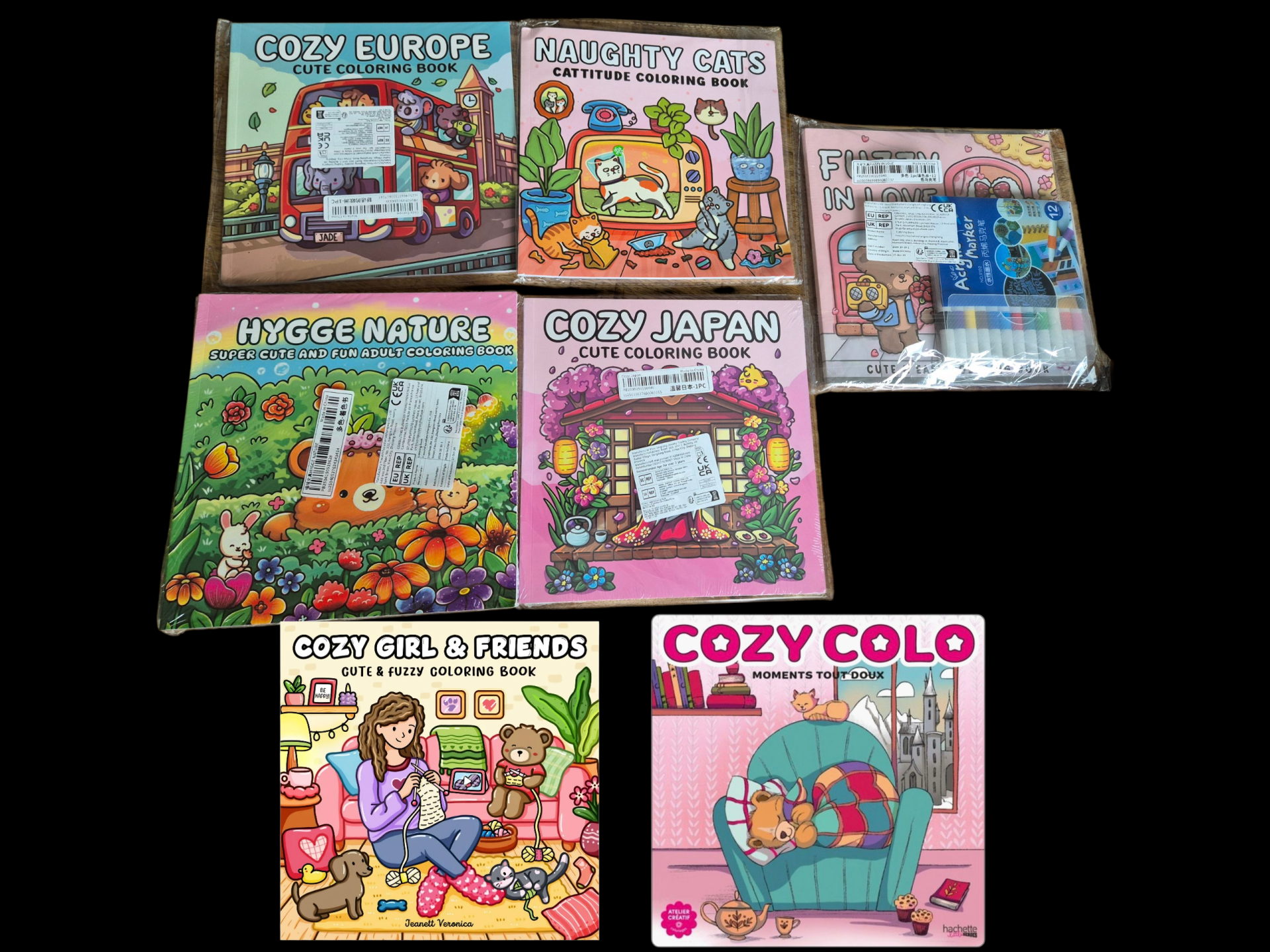 Cozy coloring 7 pack