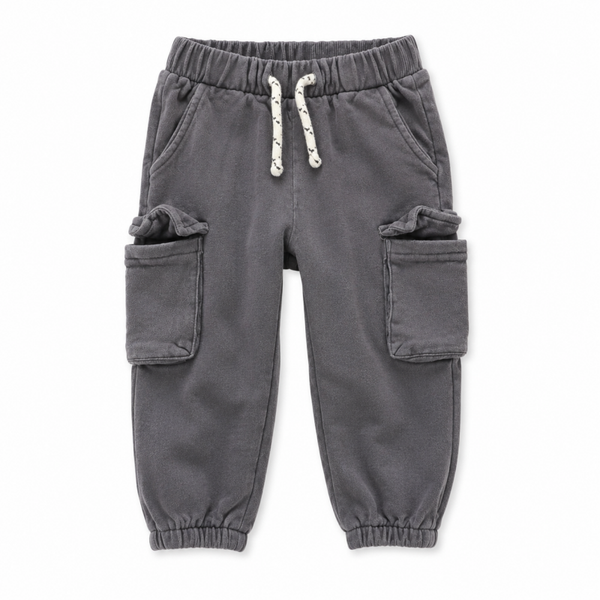 Tweedehands Grijze Joggingbroek met Cargozakken – Maat 98