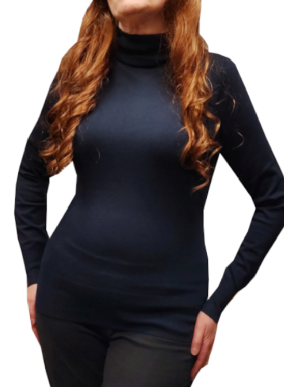 Navy blue knitted top