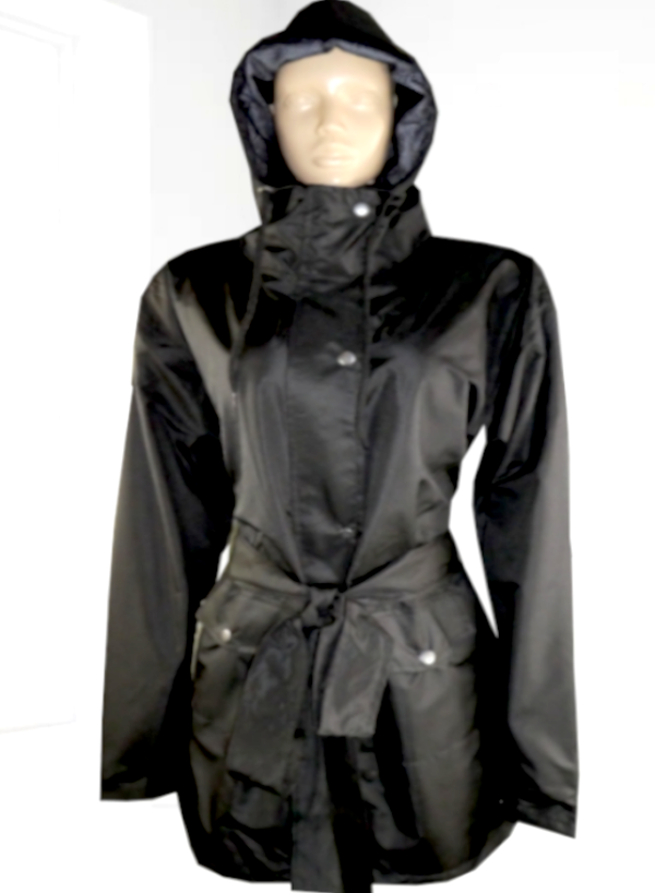 Black rain coat