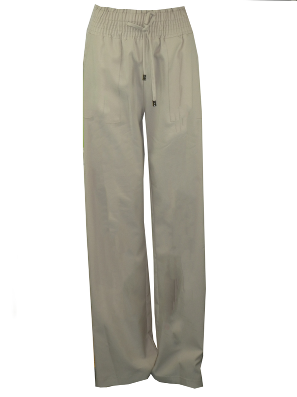 Elasticated beige trousers
