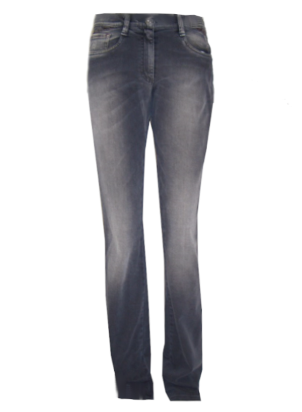 Grå bootlegjeans i superstretch