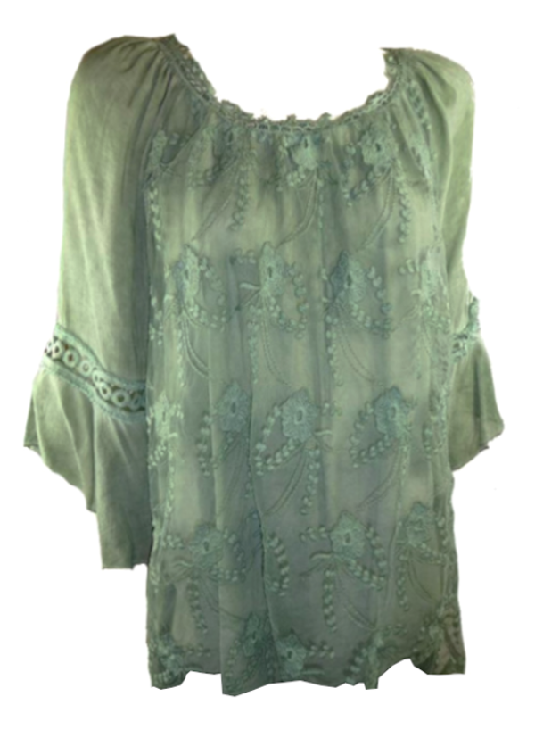 Green romantic top