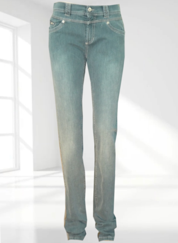 Grönblå jeans 38 tum (St 42)