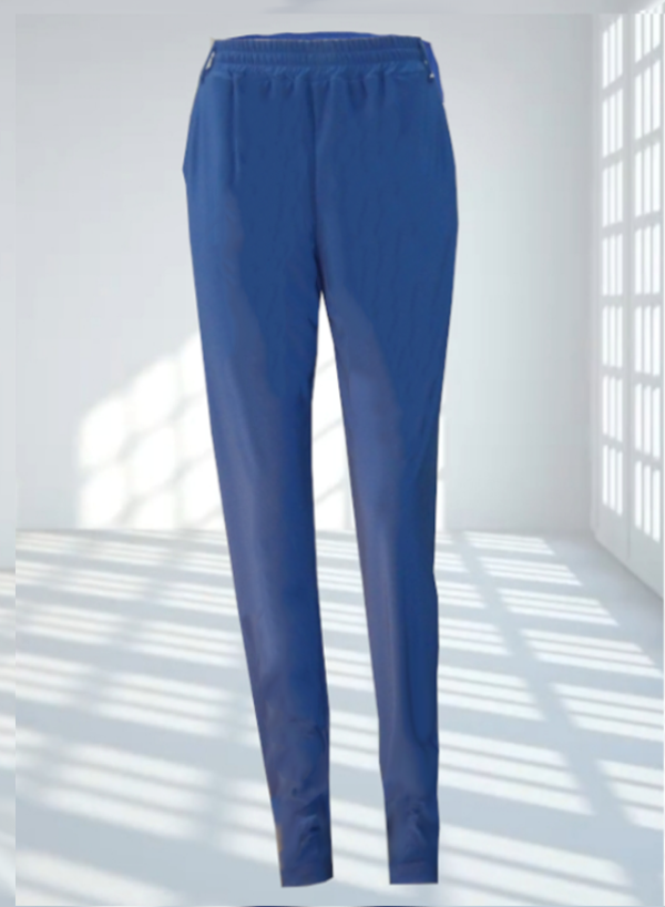 Trendiga navyblå resårbyxor