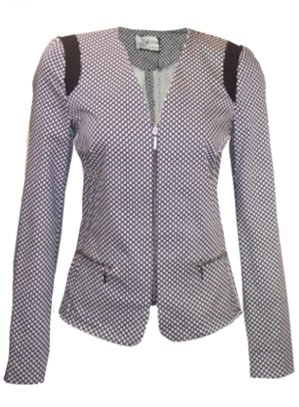 Tunnare svartvit kavaj