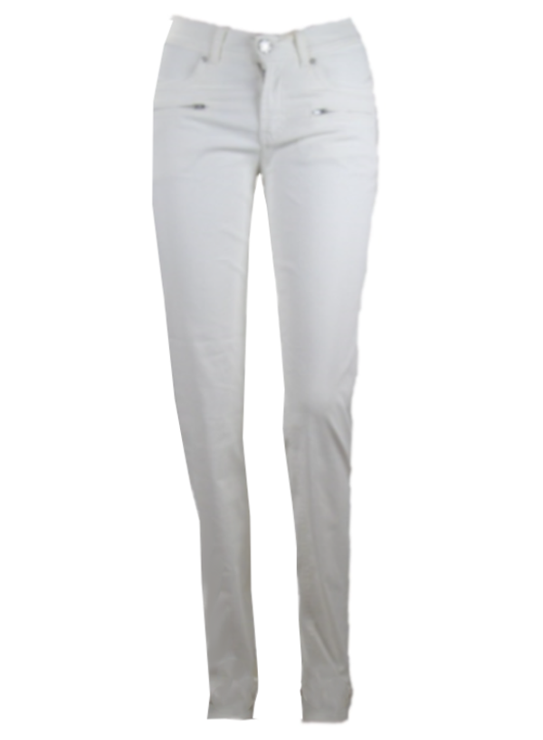 Vita skinnliknande byxor
