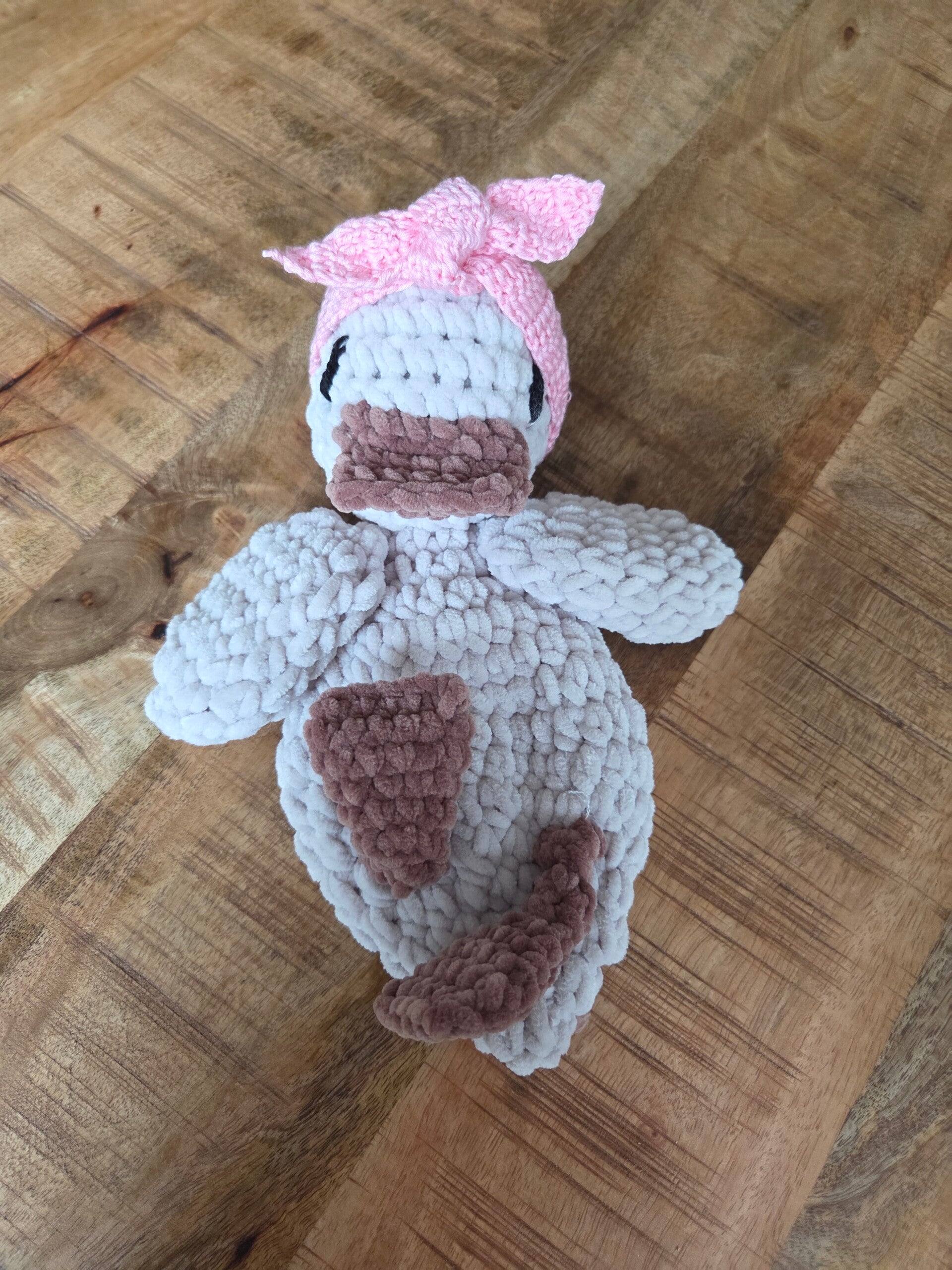 Gehaakt eendje met strikje