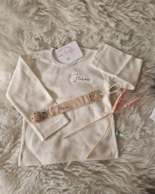 Baby t-shirt+Speenkoord