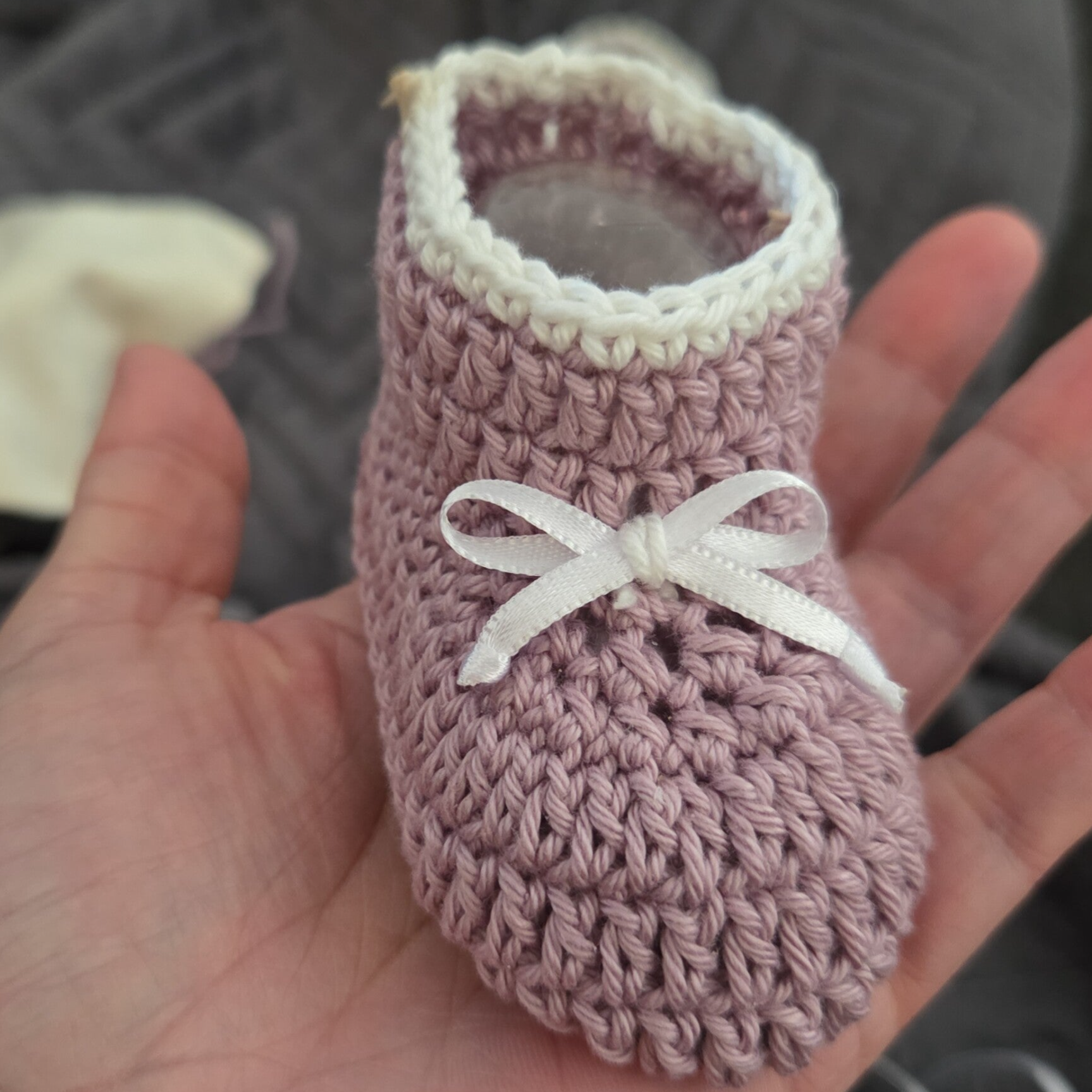 Lavendel Gehaakte Babyschoentjes