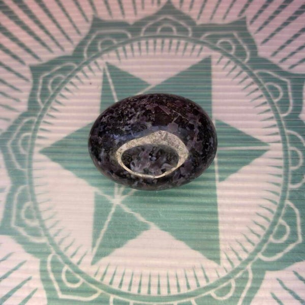 Mystic Merlinite (Indigo Gabbro) Palm Stone -62g