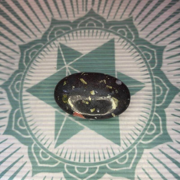 Plum Blossom Jasper (Ru Jade) Palm Stone -47g