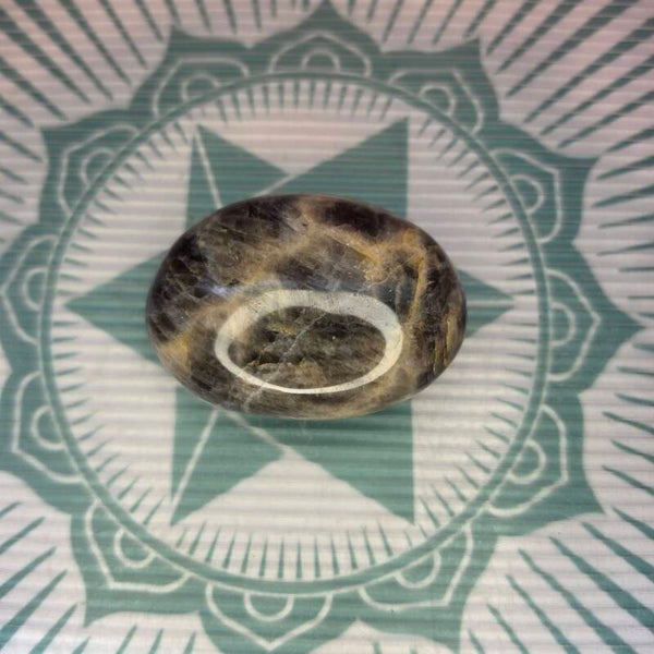 Black Moonstone Palm Stone -90g