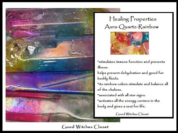 Rainbow Aura Quartz Point