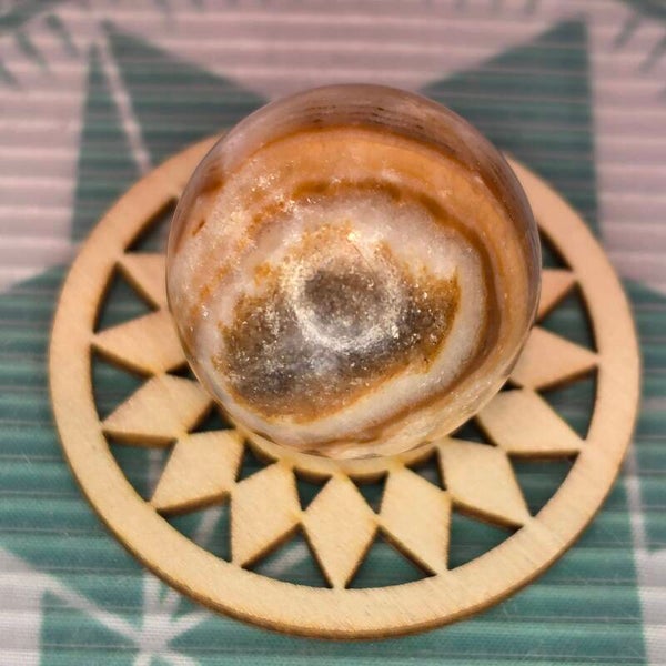 Banded Calcite (brown) Sphere -36g