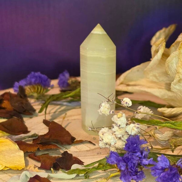 Green Banded Calcite Tower (Green Banded Onyx)