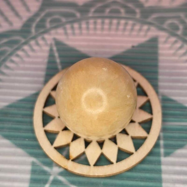 Yellow Calcite Sphere -35g