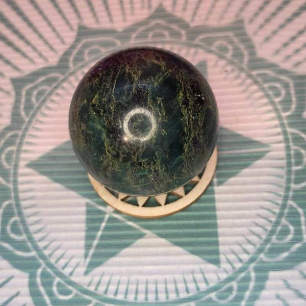 Green Emerald (in matrix) Sphere -195g