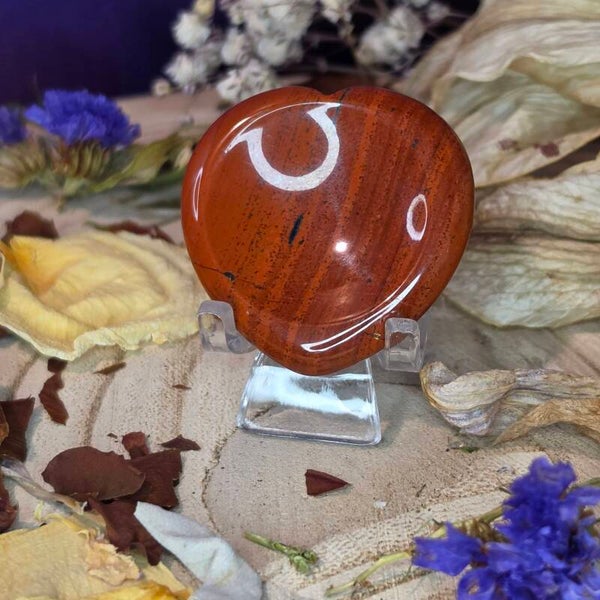 Red Jasper Worry Stone (Heart shape)