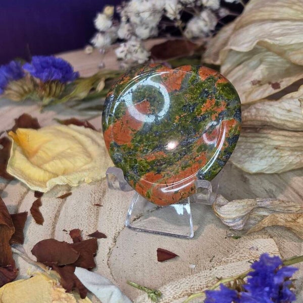 Unakite Worry Stone (Heart Shape)