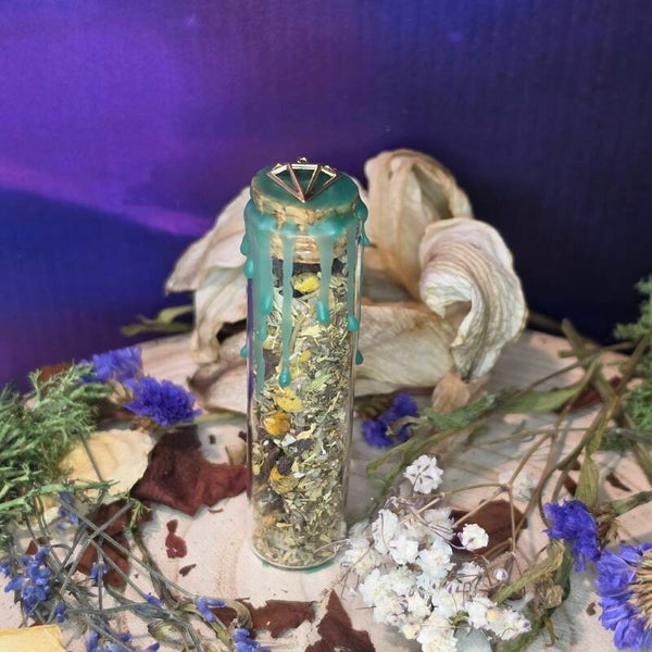 Quick Money Herb Spell Bottle