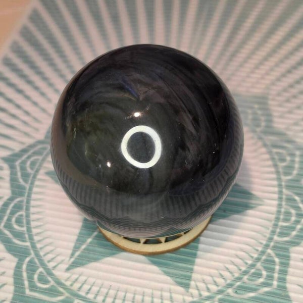 Silver Sheen Obsidian Sphere -423g