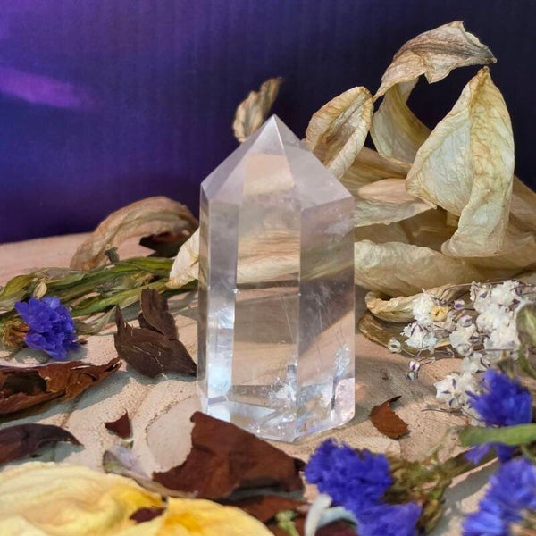 Clear Quartz Tower with Hairline inclusions