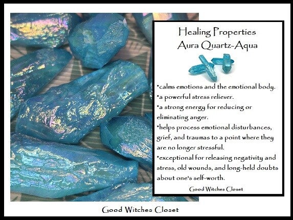 Aqua Aura Quartz Point (Large)