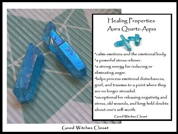 Aqua Aura Quartz Point (Small)
